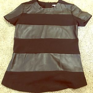 Calvin Klein semi leather short sleeves top